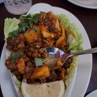 Black chana salad at Cafe Himalaya in New York City