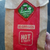 Hash Browns (Vegan). at Greggs in New York
