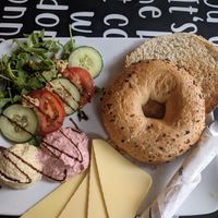 Vital breakfast, vegan version at Blueorange Coffee and Bagel - Margaretenstrasse in Vienna