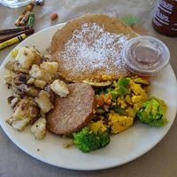 Half of the vegan big boy at Local Urban Kitchen in Point Pleasant Beach