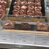 candied chestnut 3,80€  at Pierre Marcolini Zavel in Bruxelles