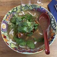 Udon noodles ramen with tofu  at Helens Sushi in Stockholm