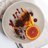 Amazing Carrot Glow cake. at Bodhi Vegan Cafe & Restaurant in Phuket