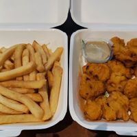 Fries and Cauli Bites (delivered) at Bodhi Vegan Cafe & Restaurant in Phuket