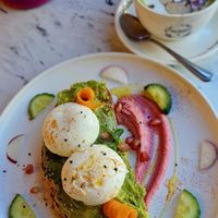 Avo toast at The Garden Brunch Café in Catalunya