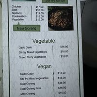 Menu  at E's Kitchen in Murray Bridge