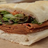 Italian cold cut sandwich at The Herbivorous Butcher in Minneapolis