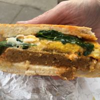Breakfast sandwich extraordinaire  at The Herbivorous Butcher in Minneapolis