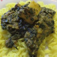 # 415: Alu Palak (potatoes, spinach) at Pizzeria-Restaurant Punjab in Saarbrucken