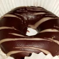 chocolate chip chocolate covered doughnut at Powerplant Superfood Cafe in Los Angeles