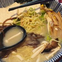 Vegan Creamy mushroom broth with "original" style toppings at Momo Ramen & Izakaya in Fredericton