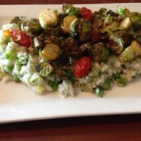 risotto (made vegan) at Evolution Craft Brewery in Salisbury