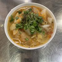 Vegan fish cake noodle soupp  at Bánh Mì Chay Đệ Nhất Madam Thao in Hoi An