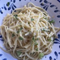 Linguine al limone sans pecorino    at Restaurant Santa Maria in Corse