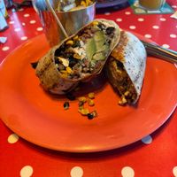 Vegan and gluten free brekky burrito   at The Friendly Toast in Burlington