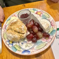 The Edinburgh Breakie. Scone with choice of jam. Also with fruit and Muka Brito cheese.  at Casa da Mully in Lisbon
