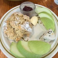 Scone with lemon lavender cheese and jam   at Casa da Mully in Lisbon