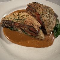 Vegetable Wellington with Mustard-Vegetable Stock Bordelaise   at Anthony's Restaurant & Bistro in Plattsburgh