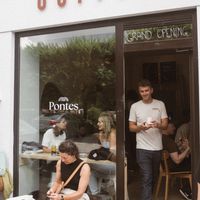 Fully vegan specialty coffee bar and coffee roastery. Cozy indoor and outdoor seating.  at Pontes in Copenhagen