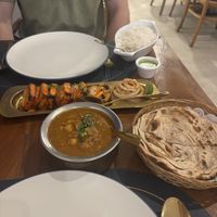 Cholle Masala & Laccha Paratha (ask for them to make it vegan ☺️)  at Aahar - Pure Vegetarian Indian Restaurant Kuta in Kuta