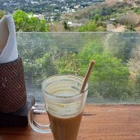 Coconut iced latte with sugar syrup at Ashtari in 