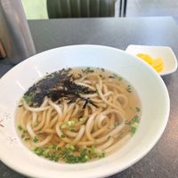 Vegan udon noodle soup at Masnabunsig - 맛나분식 in Gwangju