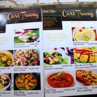 Vegetarian Menu at Cari Truong in Hanoi