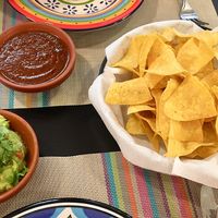 Chips and guacamole and salsa—definitely worth getting  at Sand Pebbles Lounge in Beijing
