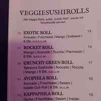 Menu at SAKIMO München in Bayern