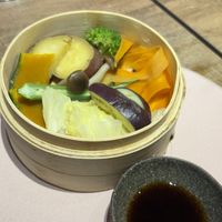 Steamed veggies   at Nishiki Market Alley by MOON and BACK in Kyoto