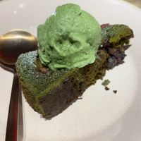 Matcha brownie and ice cream   at Nishiki Market Alley by MOON and BACK in Kyoto