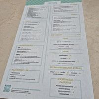 Menu with vegan options at RIBBAÍ Ribeira d'Ilhas in Lisboa