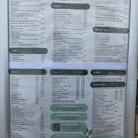 Menu at Gardener's Cottage Café in England