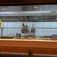 Open kitchen, only vegetables as Antipasti at Restaurant Buongiorno St. Peter Ording in Schleswig-holstein