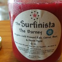 cold pressed juice at The Surfinista Cafe in Cocoa Beach