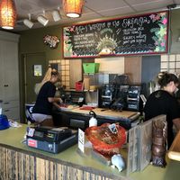 Order at the counter and they bring it out to you.  at The Surfinista Cafe in Cocoa Beach