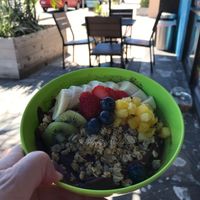 Vegan smoothie bowls and outdoor seating : ) at The Surfinista Cafe in Cocoa Beach