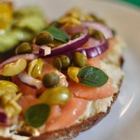 Toast de salmono  at Sessarego in Mexico City