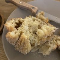 Layers in the cardamom cruffin!  at Grounded in Aberdeen