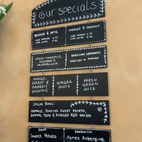 Specials board  at Grounded in Aberdeen