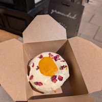 Carrot and harissa caramel cake at Grounded in Aberdeen