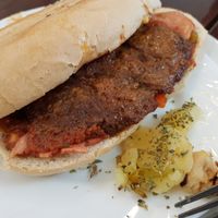 Serranito de seitan and bacon at Vegan Rock in Sevilla