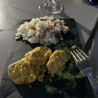No-pollo a la mostaza at Vegan Rock in Sevilla