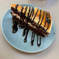 Caramel chocolate cake  at Vegan Rock in Sevilla