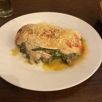 Mushroom and spinach lasagne (delicious!!!)  at Vegan Rock in Sevilla