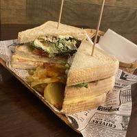 ‘Bacon’ club sandwich  at Vegan Rock in Sevilla
