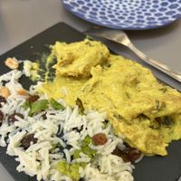 No pollo with rice  at Vegan Rock in Sevilla