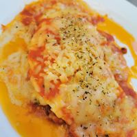 Lasagna at Vegan Rock in Sevilla
