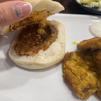 Montadito de chorizo  at Vegan Rock in Sevilla