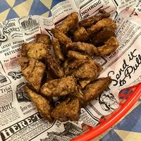 Chicharrones versión vegana #Veganuary at Vegan Rock in Sevilla